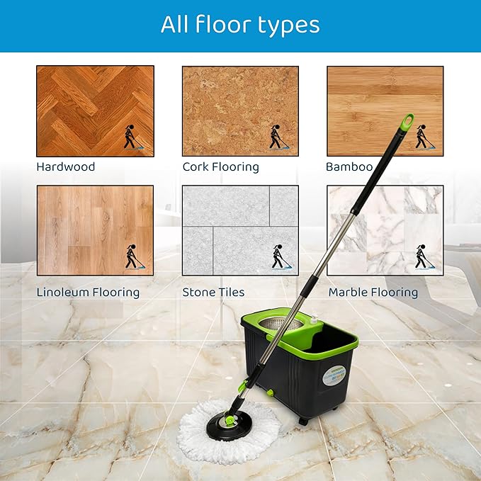 3-Pack Spin Mop Replacement Head - Spin Mop Refill Microfiber - Ciclone Ispinmop 360 Mop Head Refill - Spin Mop Head Replacement - Spin Mop Replacement Mop Pack of 3