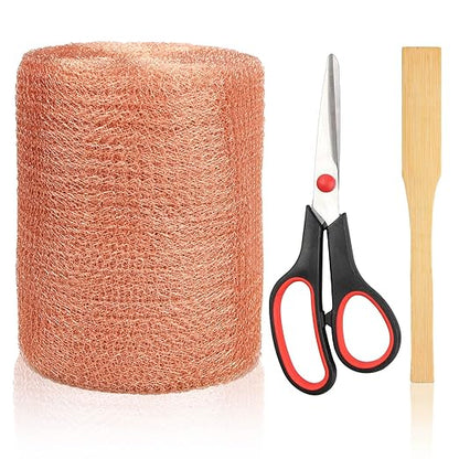 Copper Mesh Rodent Control, 5 in x 50 ft Proof Wire Screen Roll for Mice Rat Rodent, Bat & Snail, DIY Blocker Weep Hole Filler & Wool Mouse Trap