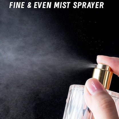 Perfume Bottle Atomizer 30ML Refillable Fine Mist Spray Bottles, Empty Glass Essential Oil Container for Travel, Handbag or Date, With Storage Bag & Funnels(Modern)
