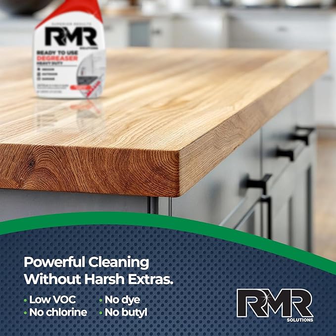 RMR Grime To Shine System – Tub & Tile Stain Remover + Ready to Use Degreaser, 2-Step Bathroom and Surface Cleaning Bundle for Tile, Grout, Shower, Counters, Floors and More, 2–32 Oz Bottles