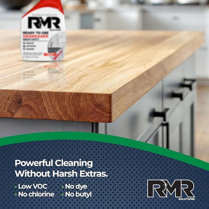 RMR Grime To Shine System – Tub & Tile Stain Remover + Ready to Use Degreaser, 2-Step Bathroom and Surface Cleaning Bundle for Tile, Grout, Shower, Counters, Floors and More, 2–32 Oz Bottles