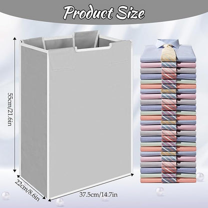 3 Pack Large Laundry Sorter Replacement Bags, Hamper Cart Removable Replacement, Laundry Storage Organizer-Replacement Bags, Gray, Beige, Black, Square Shap