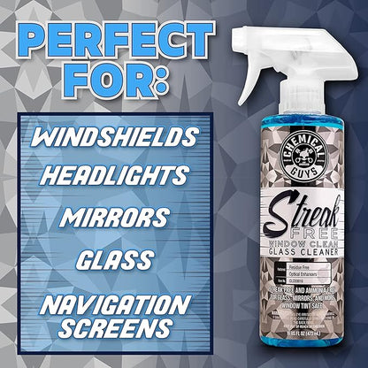 Chemical Guys Car Interior Detailing Kit - VRP Protectant, Nonsense Cleaner, Streak Free Glass Cleaner, 3 Detailing Brushes, 3 Towels, 2 Applicators, 11-Items