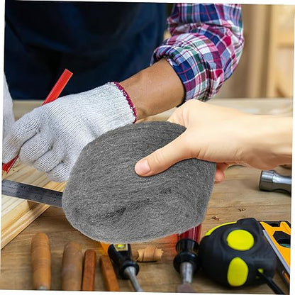2 Rolls Coarse Steel Wool Pads Reusable Wire Mesh for Cleaning Rust Removal and Polishing Wood and Metal Surfaces