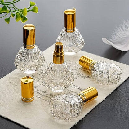 YU FENG 12pcs 15ml Glass Bottle Perfume Atomizer Refillable Spray Empty Perfume Bottle with Funnels Pipettes Dispenser for Perfume,Fragrance,Lotion,Essential Oil