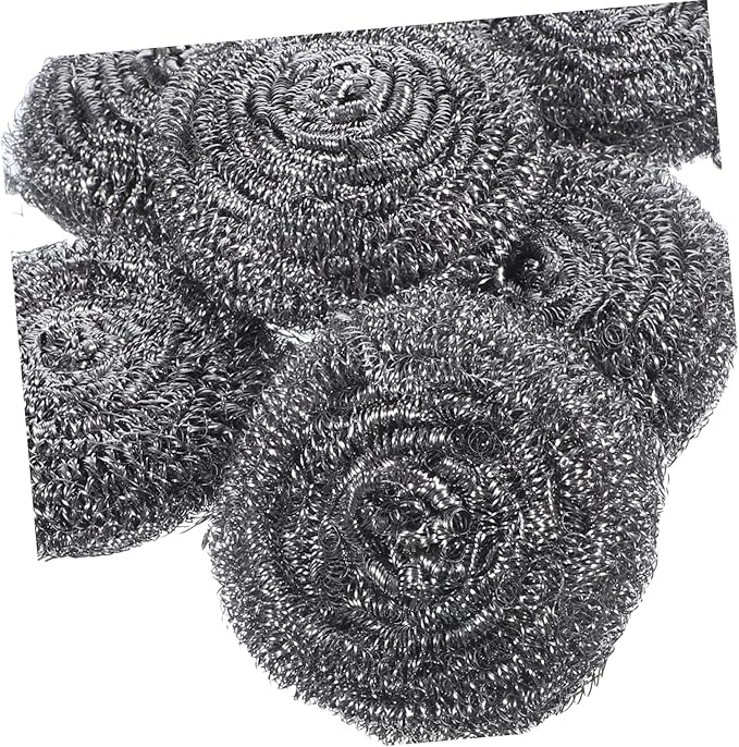 6Pcs Scrubbers for Kitchen Cleaning Pan and Pot Scrubbers Heavy Duty Wire Dish Cleaning Balls for Effortless Scouring