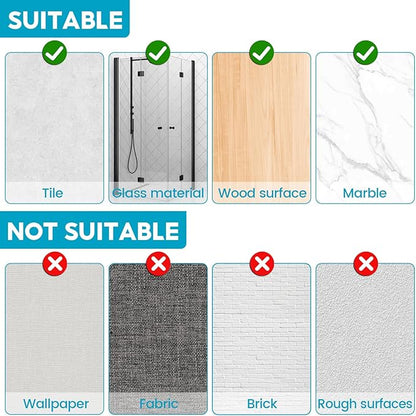 Broom Holder Wall Mount, 4 Pack Broom and Mop Organizer Wall Hanging Self Adhesive, No Drilling, Anti-Slip Broom and Mop Hanger Wall Mount Cleaning Ideal for Bathroom, Kitchen, Garden, Garage