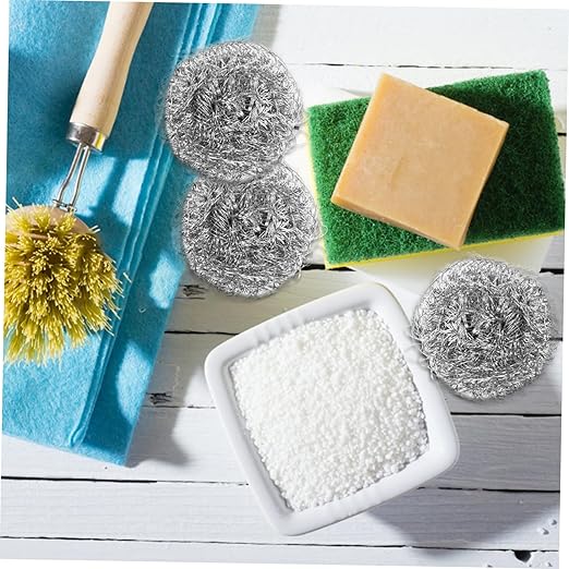 Alipis Stainless Steel Kitchen Cleaning Balls Scourers for Pots Pans Dishes Dish of High Scrubbing Pads for Thorough Kitchen Cleanliness