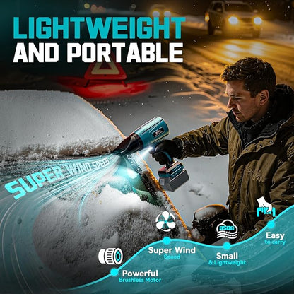 800,000 RPM Leaf Blower Compatible with Makita18V: Ecarke Cordless Dust Blower, Electric Turbo Jet Blower Handheld Battery Powered with Brushless Motor for Patio Garden Lawn(Tool Only, No Battery)