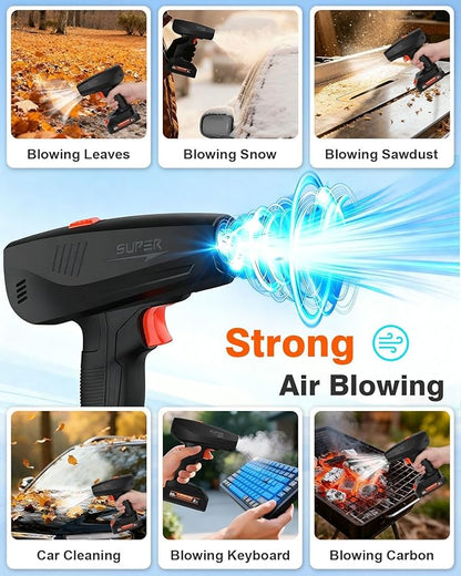 Cordless Electric Air Duster - Mini Blower Compatible with Makita 18V Battery, 150,000RPM Compressed Air Duster with Brushless Motor, 20V Rechargeable Dust Cleaner for Keyboard, Computer, Car