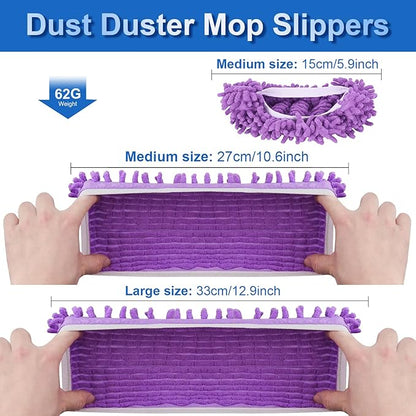 5 Pairs Large Mop Slippers for Floor Cleaning Supplies 10 PCS Washable Microfiber Mop Socks Reusable Mopping Slippers