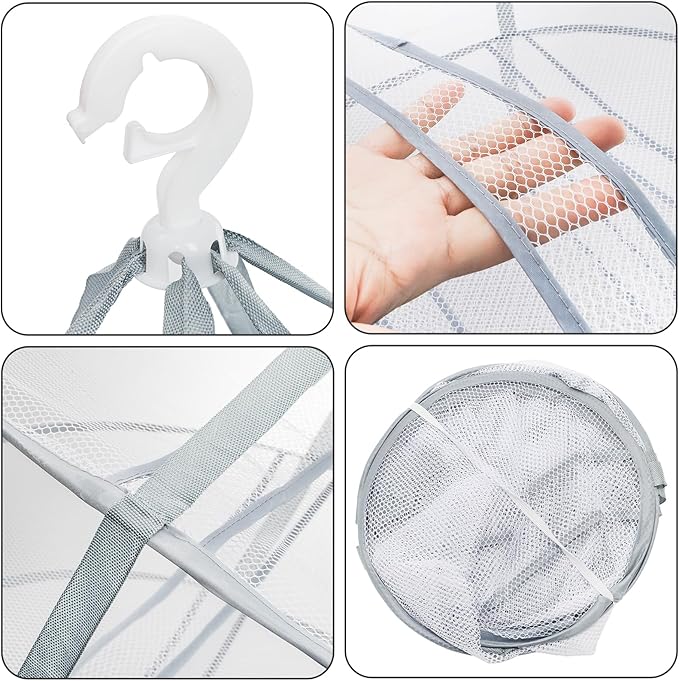 Jucoan 3 Pack Sweater Drying Rack Flat Mesh Foldable 3 Tier Laundry Clothes Drying Rack for Sweaters Delicates Dolls T-Shirt Swimsuit Sweater Underwear
