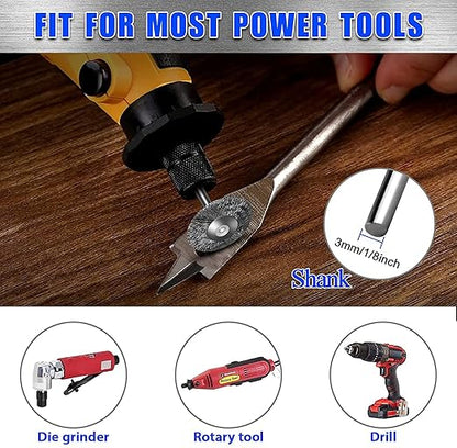 42Psc Wire Wheel Brush Set, Rotary Tool Wire Brush, Steel Wire Wheels Pen Brushes Set Kit Accessories for Rotary Tool-1/8(3mm) Shank