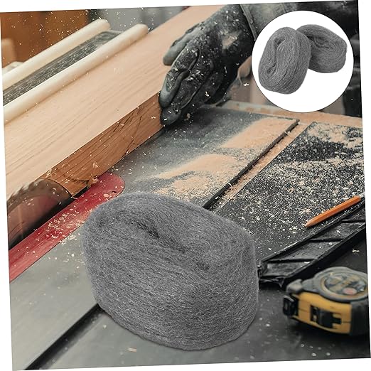 2 Rolls of Coarse Steel Wool Pads Reusable Wire Cleaning Wool for Rust Removal Polishing Wood and Metal Surfaces Flexible Wire Mesh Buffing Tool