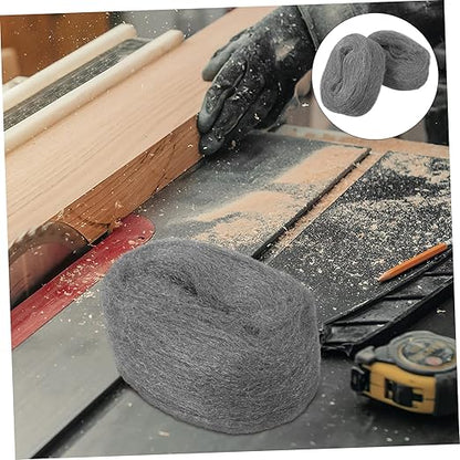 2 Rolls of Coarse Steel Wool Pads Reusable Wire Cleaning Wool for Rust Removal Polishing Wood and Metal Surfaces Flexible Wire Mesh Buffing Tool
