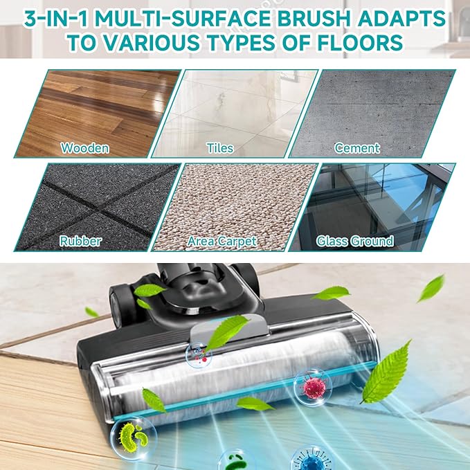 3831 Roller Brush & Filter Replacement Compatible with Bissell Crosswave Hard Floor Expert 3831, HF2 3845N Vacuum, Floor Scrubber Wet Dry Vacuum Accessory Kit 2 Brush Rolls, 2 Filter Parts