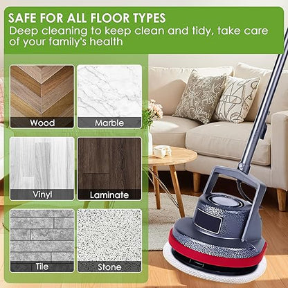 Potchen 6 Pack 12" Floor Machine Pads Compatible with Oreck Commercial 550MC Orbiter Scrubber Machine, Microfiber Carpet Bonnet, Floor Buffer Pad for Deep Cleaning Tile (Stripper & Bonnet & Buffer)