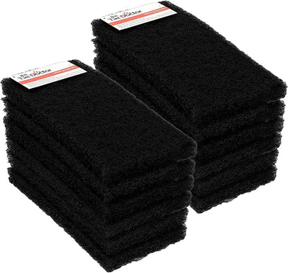 Tile Doctor High-Abrasion Extra Heavy-Duty Scrub Pads 12-Pack 7E-N556-IFSL, Gas Grill, Charcoal Grill, and Blackstone Griddle Scouring Pad, Ideal Dish Scrubber, Shower Scrubber, and Cleaning Sponge
