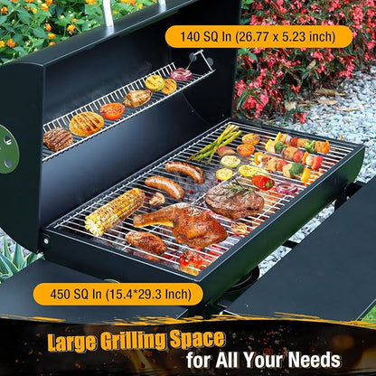 Barrel BBQ Grill Kit with Steel Charcoal Bucket & 120 Rolls