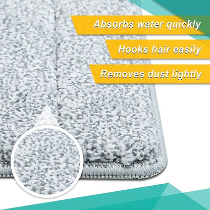 Bulletproof Microfiber Mop Replacement Heads - 5 Pack Washable Pads for Floor Cleaning Compatible with Tethys,Joy Moop & Most 11” - 13” Flat Squeeze Mops for Wet/Dry Mopping, Sanitizing, Scrubbing