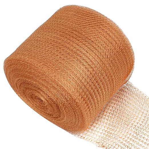 MUZIK 5 inch x150ft Pure Copper Mesh Roll - Heavy Duty Rodent & Snake Proof Wire Mesh Screen for DIY, Garden, Vents - Rustproof, Easy Cut Pest Barrier for Weep Holes & Gaps