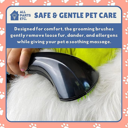 Vacuum Pet Brush Attachment Kit 5-Pack – Dog Grooming Tools with Turbo Brush, Massage Nozzle & 2 Adapters – Fits 1.25", 1.5", 1-3/8" Hoses – Compatible with Shop Vac, Shark, Miele, Bissell & More