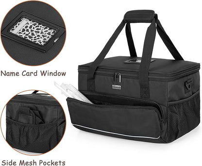 Trunab Reusable 8 Cups Drink Carrier for Delivery with Adjustable Dividers, Handle with Carrying Strap Tote Holder Insulated Bag for Beverages,Food Take Out,Outdoors