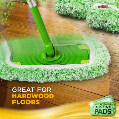 Millifiber Heavy Duty Duster Refills for Swiffer Sweeper Mop (2 Pack) - Reusable Dry Sweeping Pads (Mop is Not Included)