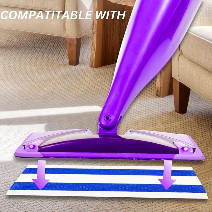 30 PCS Mopping Pad Refill for Wet Jet Mop,Multi-Surface Semi-Disposable Mop Pad Compatible with Swiffer Wetjet & All 10-11'',Thickned and Absorbent Wet Pads Refill