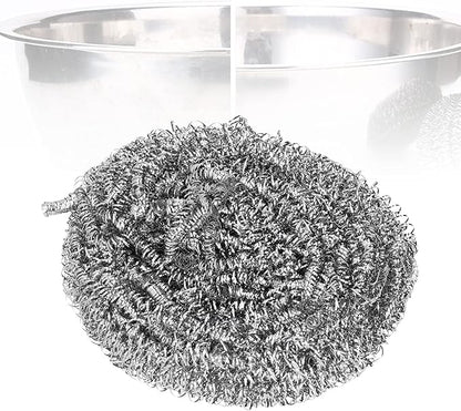 Stainless Steel Sponges Scrubbers,Cleaning Ball Utensil Scrubber,Density Metal Scrubber,Scouring Pads Ball,Kitchen Cleaning Ball for Removing Rust Dirty Cookware Cleaner