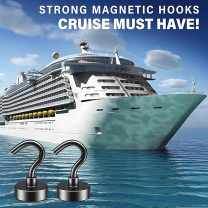 FINDMAG 16 Pack Magnetic Hooks, Black Neodymium Magnet Hooks, 30 LBS Strong Magnetic Hooks for Hanging, Magnet with Hooks for Home, Kitchen, Bathroom, Office