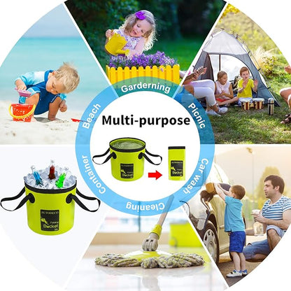Collapsible Bucket 5 Gallon Container Folding Water Bucket Portable Wash Basin 20L