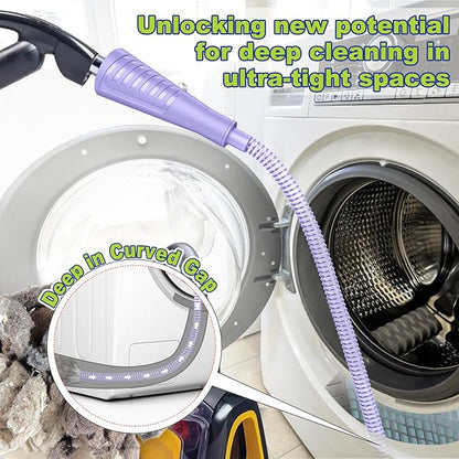 Sealegend 2 Pieces Dryer Vent Cleaner Kit, Dryer Vacuum Hose Attachment and Flexible Lint Brush, Dryer Vent Cleaning Tools for Crevice Lint Trap‌, Purple