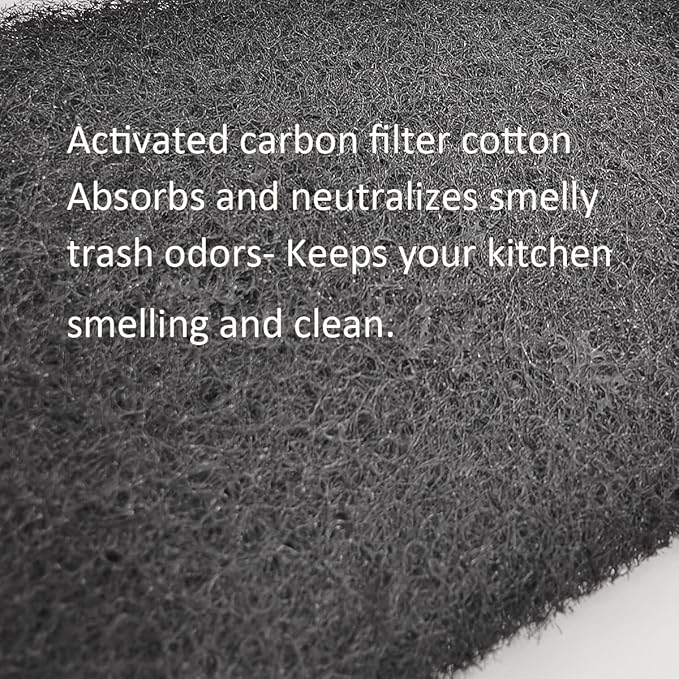 8 Pack Square Compost Bin Filters 5 Inches Activated Charcoal for Indoor Kitchen Compost Bucket Spare Activated Carbon Filter Sheets Countertop and Recycle Bin