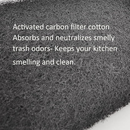 8 Pack Square Compost Bin Filters 5 Inches Activated Charcoal for Indoor Kitchen Compost Bucket Spare Activated Carbon Filter Sheets Countertop and Recycle Bin