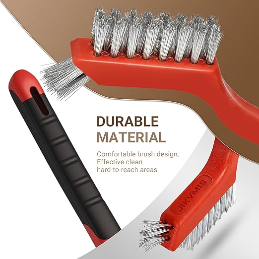 12 Pieces Stainless Steel Wire Brush Set, Stainless Steel Bristles for Cleaning Welding Slag and Rust,Scratch Brush with Mini Head & Hanging Hole for Everyday Cleaning
