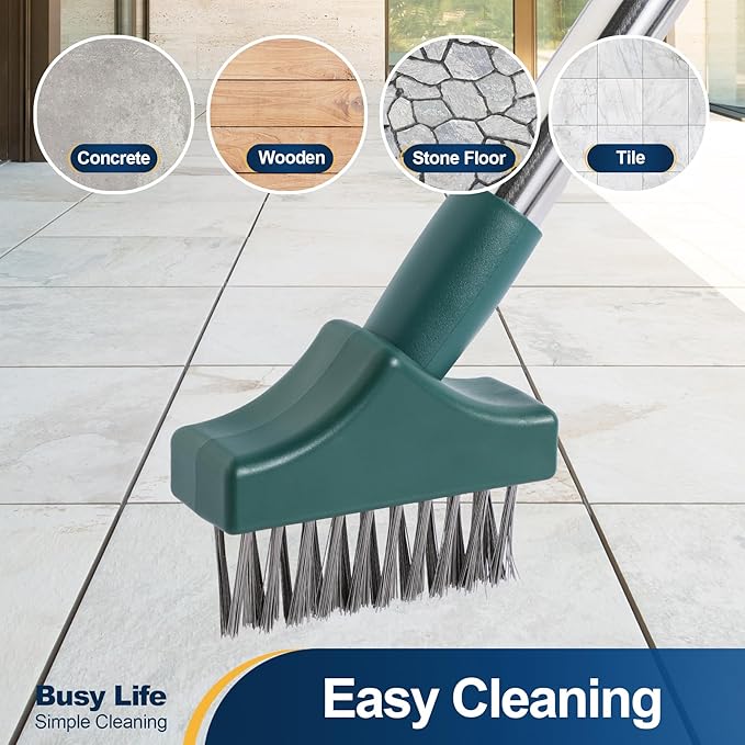 Yocada Moss Remover - Crevice Cleaning Tool, Moss Brush, Wire Metal Brush, Deck Cleaner, Crack & Patio Remover for Pavement, Sidewalk, Patio Stone, Driveway, Deck - 59.8'