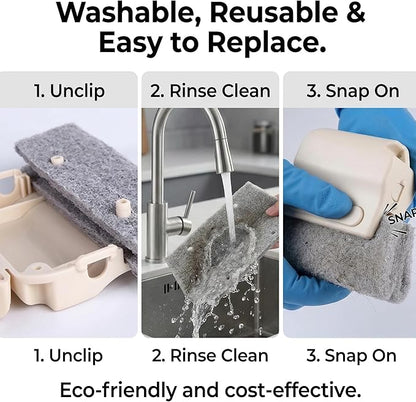 Window Track Cleaning Brush Set, Magic Window Groove Cleaner Tool for Sliding Door Tracks, Blinds & Baseboards, Gap Crevice Cleaning Brushes for Tile Lines, Shower Slots & Car Vents (Beige+Gray)