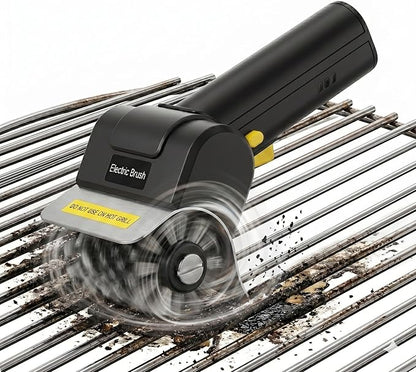 Electric BBQ Grill Brush Rechargeable with Anti-Lock Motor, 2000mAh for 2-Hour Run Time, Dishwasher Safe Head, Saves 80% Cleaning Time & Reduces Wrist Strain, Cleans Hard Corners