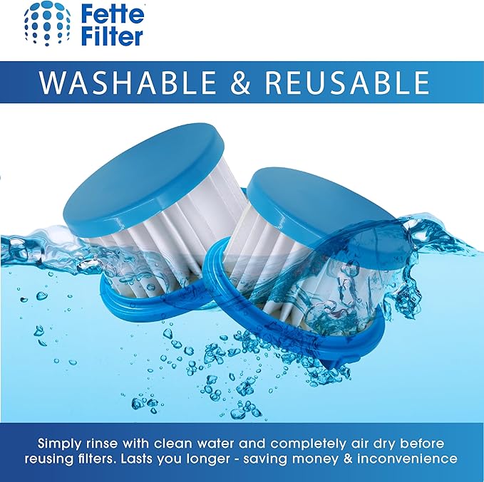Fette Filter - A32F02 HEPA Filter Compatible with Ryobi ONE+ 18V Cordless Wet/Dry Hand Vacuum PCL702 PCL702B PCL702K. Compare to Part #A32F02. Pack of 3