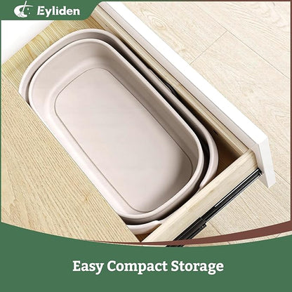Eyliden Collapsible Bucket, Bucket for Cleaning Mop, 10L(2.6Gallon) Multiuse Foldable Water Pail, Portable Handy Basket for Cleaning Mop, Camping, Tailgating and More