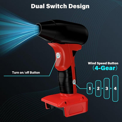 Jet Dry Blower for Milwaukee M-18 18V Battery,130000RPM Electric Air Duster, Jet Fan Blower for Computer Key Board Cleaning,Car Drying,Camping,Outdoors(No Battery)