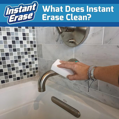 21 Pack Instant Erase XL Magic Cleaning Eraser Sponges - USA Converted and Packaged! Great for Bathtub, Floor Baseboard, and Walls. Multi-Surface Melamine Sponge Pads