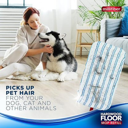 Millifiber Microfiber Mop Refills 15x8 Inches, 6-Pack (Mop is Not Included)