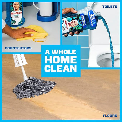 Mr. Clean 2X Concentrated Multi Surface Cleaner with Unstopables Fresh Scent 41 fl oz (Pack of 4)