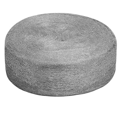 Steel Wool Fill Fabric Roll DIY Kit, 30FT Steel Wool 0000 Coarse Wire Mesh Roll for Mice Control, Gap Blocker, Barrier, Vents for Garden, House, Garage, Siding