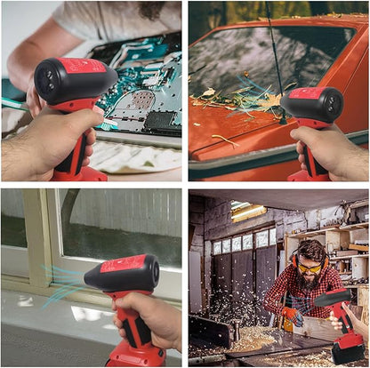Mini Jet Dry Blower Fan for Milwaukee M18 Battery,130000RPM Electric Air Duster,Rechargeable Cordless Jet Fan Blower for PC, Car and Outing Jobsite (Battery Not Included)