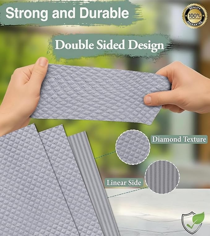 Swedish Dishcloths for Kitchen,10 Pack Reusable Cellulose Sponge Cloths,Ultra Absorbent, Eco-Friendly Cleaning Towels – No Odor, Assorted Dishcloths for Washing Dishes & General Cleaning.