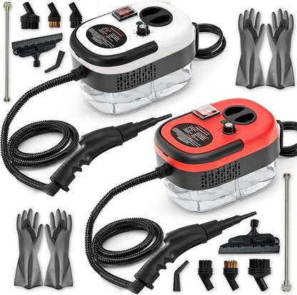 5-in-1 221°F Pressurized Handheld Steam Cleaner for Home, Car, Tile, Grout, Kitchen Cleaning, Glass, 2500w Handheld High-Temperature Pressurized Steam Cleaner with 6 Levels & 1.2L Tank (Mix-2 Set)