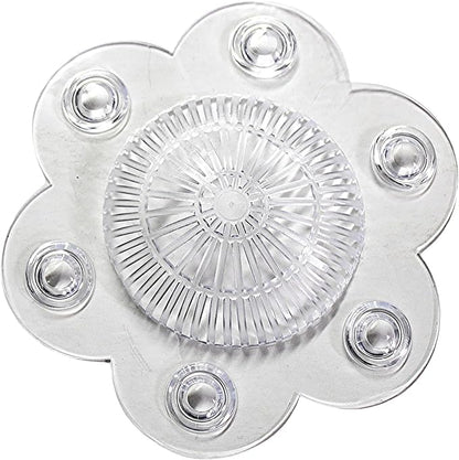 2-Pack Hair Catcher Drain Cover – 5" Dome-Shaped Soft PVC with 6 Suction Cups – Clear Hair Stopper for Shower & Bathtub Drains – Prevents Clogs Without Blocking Water Flow